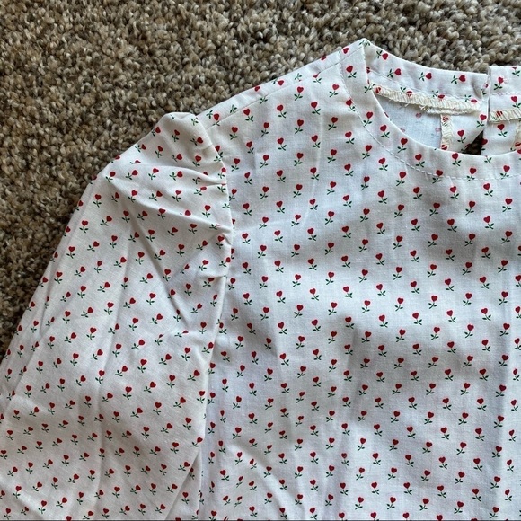 Vintage Cottagecore Handmade Floral Long Sleeve Top Sz 5T - Picture 3 of 7